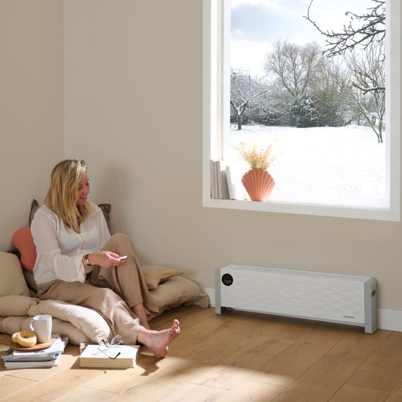 Konwektor niski GoodHome Plinth 2200 W biały