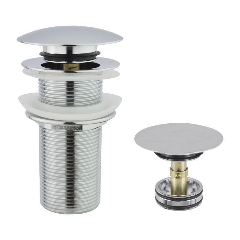 Korek umywalkowy klik-klak Tycner bez przelewu chrom L- 110 mm