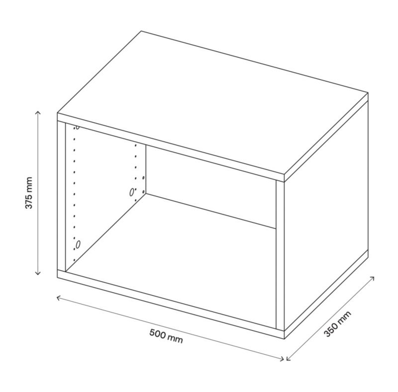 Korpus GoodHome Atomia 35 x 37,5 x 50 cm dąb szary