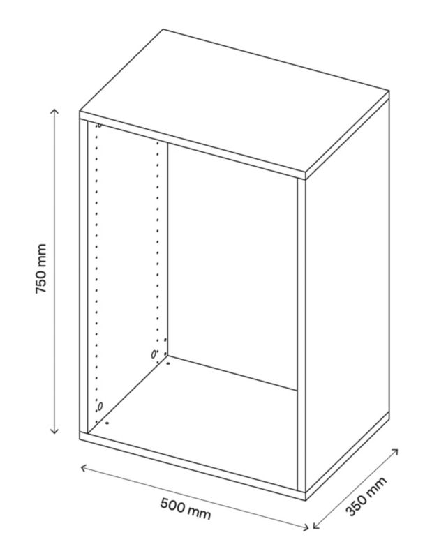 Korpus GoodHome Atomia 35 x 75 x 50 cm czarny