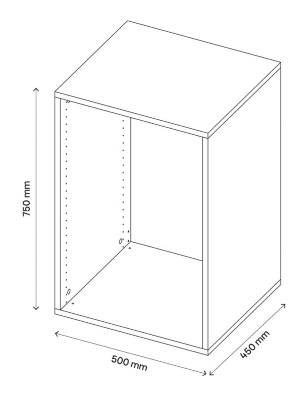 Korpus GoodHome Atomia 45 x 75 x 50 cm dąb