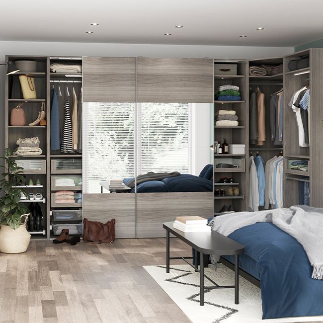 Korpus GoodHome Atomia 58 x 225 x 75 cm dąb szary