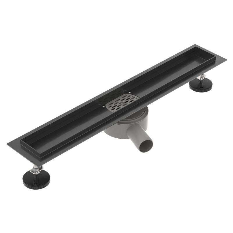 Korpus odpływu liniowego SEVANTE obrotowy 80 cm czarny FLAT 1 szt.