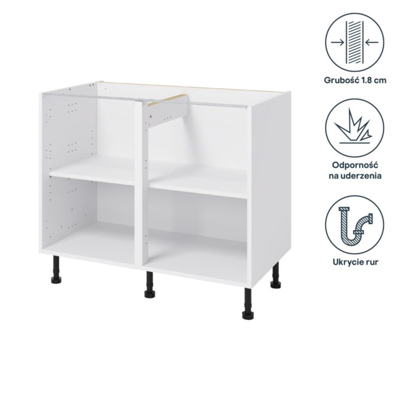 Korpus szafki kuchennej dolnej GoodHome Caraway 100 cm
