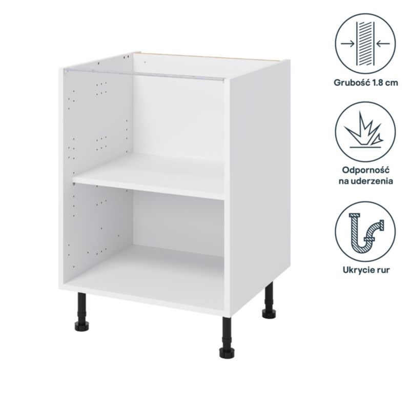 Korpus szafki kuchennej dolnej GoodHome Caraway 60 cm