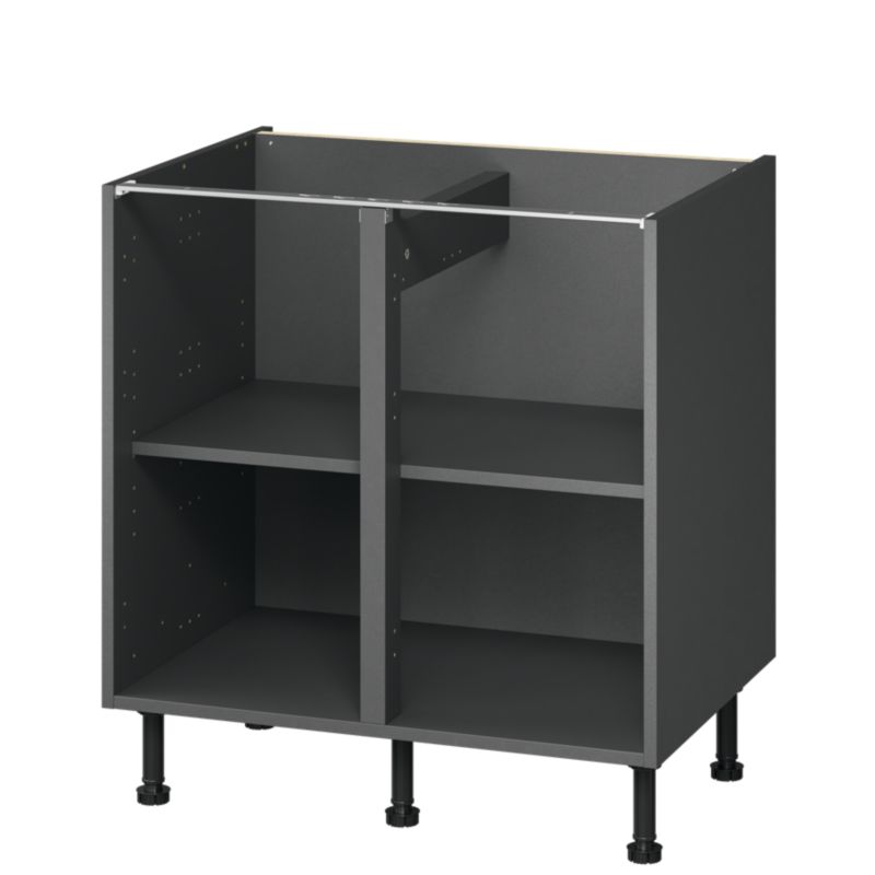 Korpus szafki kuchennej dolnej GoodHome Caraway 80 cm szary