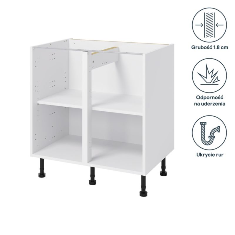 Korpus szafki kuchennej dolnej GoodHome Caraway 80 cm