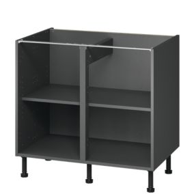 Korpus szafki kuchennej dolnej GoodHome Caraway 90 cm szary