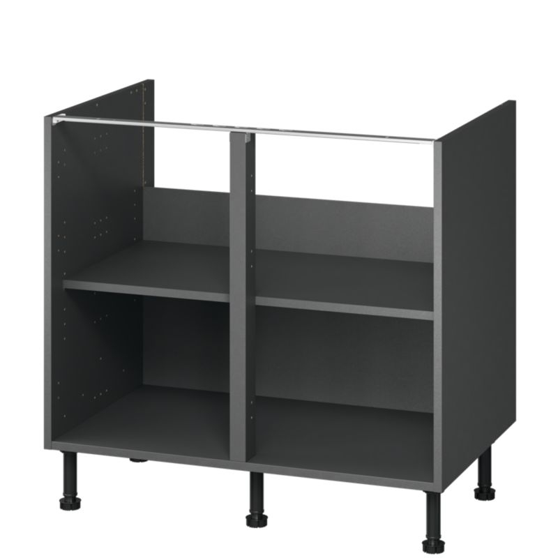 Korpus szafki kuchennej dolnej GoodHome Caraway 90 cm szary