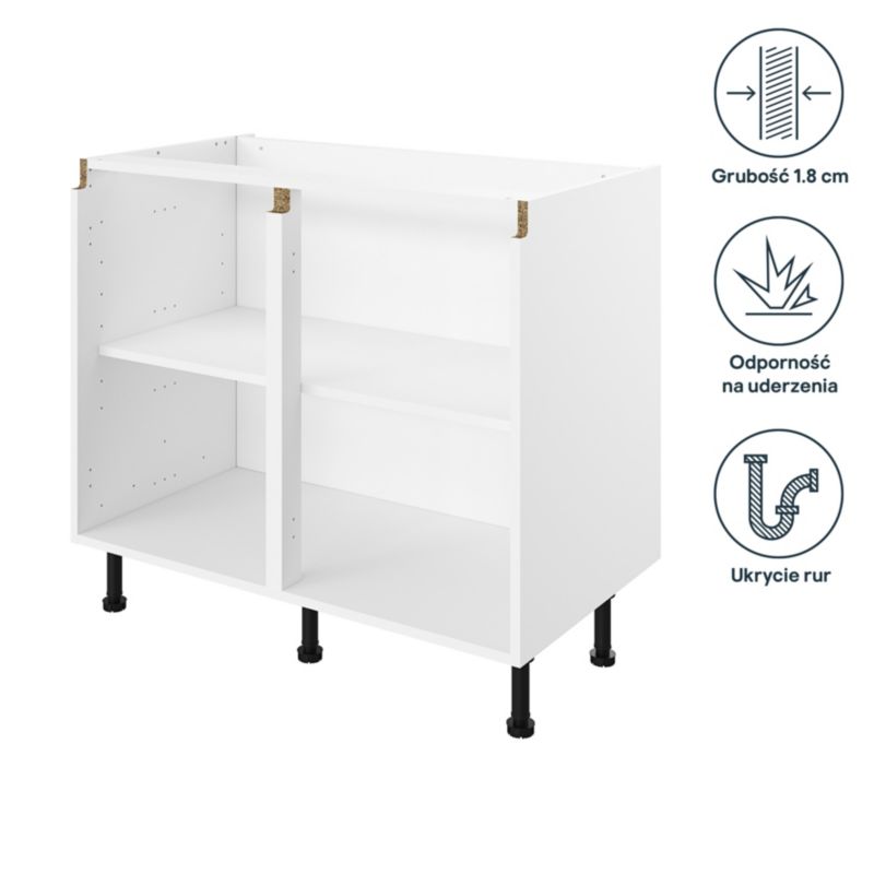 Korpus szafki kuchennej GoodHome Innovo 100 cm biały