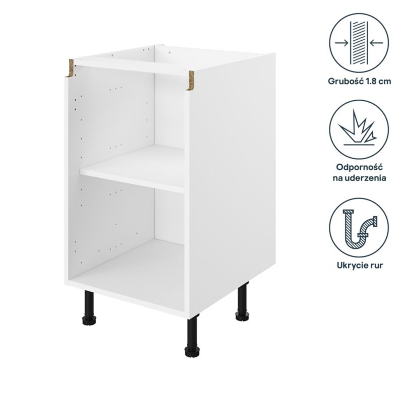 Korpus szafki kuchennej GoodHome Innovo 50 cm biały