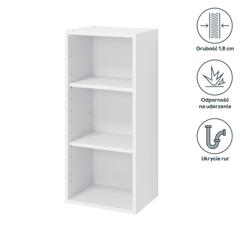 Korpus szafki kuchennej wiszącej wysokiej GoodHome Caraway 40 cm