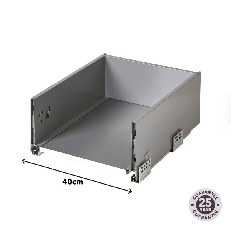 Korpus szuflady głębokiej GoodHome Soto 40 cm antracyt