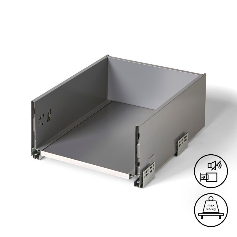 Korpus szuflady głębokiej GoodHome Soto 40 cm antracyt