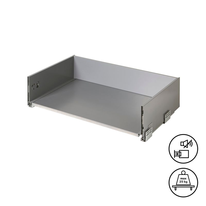 Korpus szuflady głębokiej GoodHome Soto 80 cm antracyt