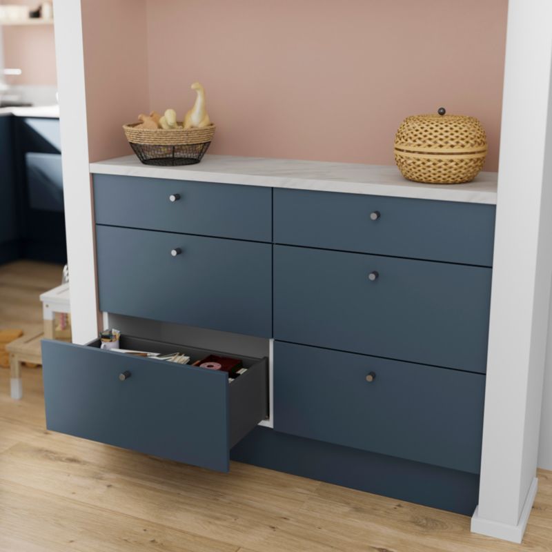 Korpus szuflady GoodHome slim głęboka 60 cm jasny szary