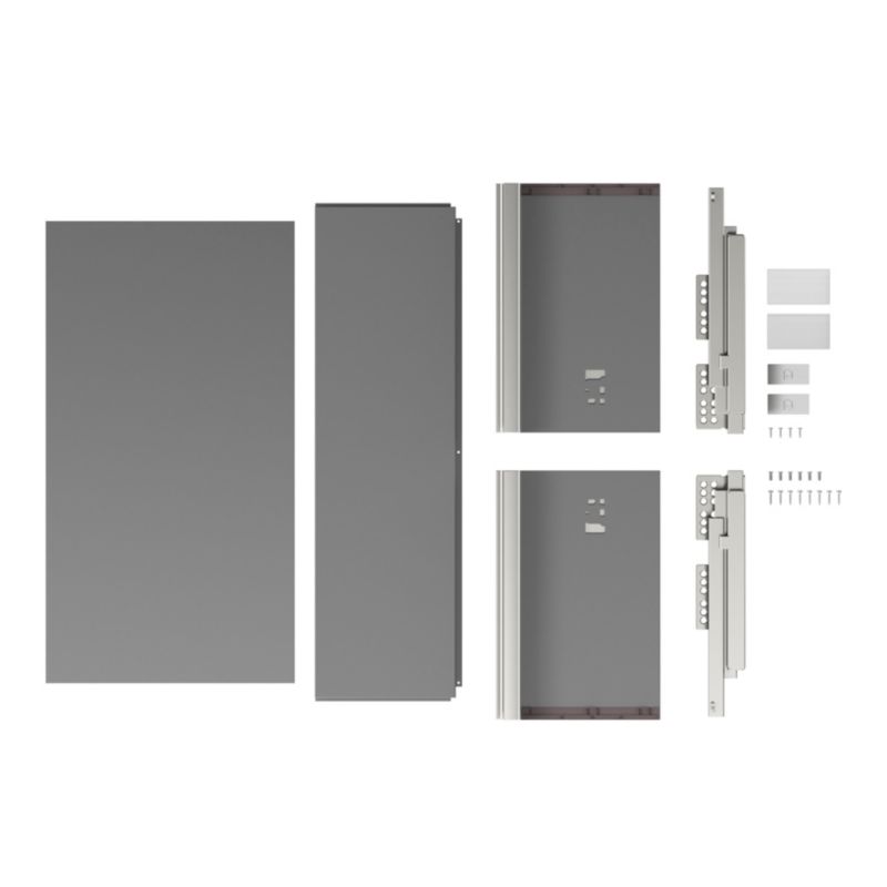 Korpus szuflady GoodHome slim głęboka 60 cm jasny szary