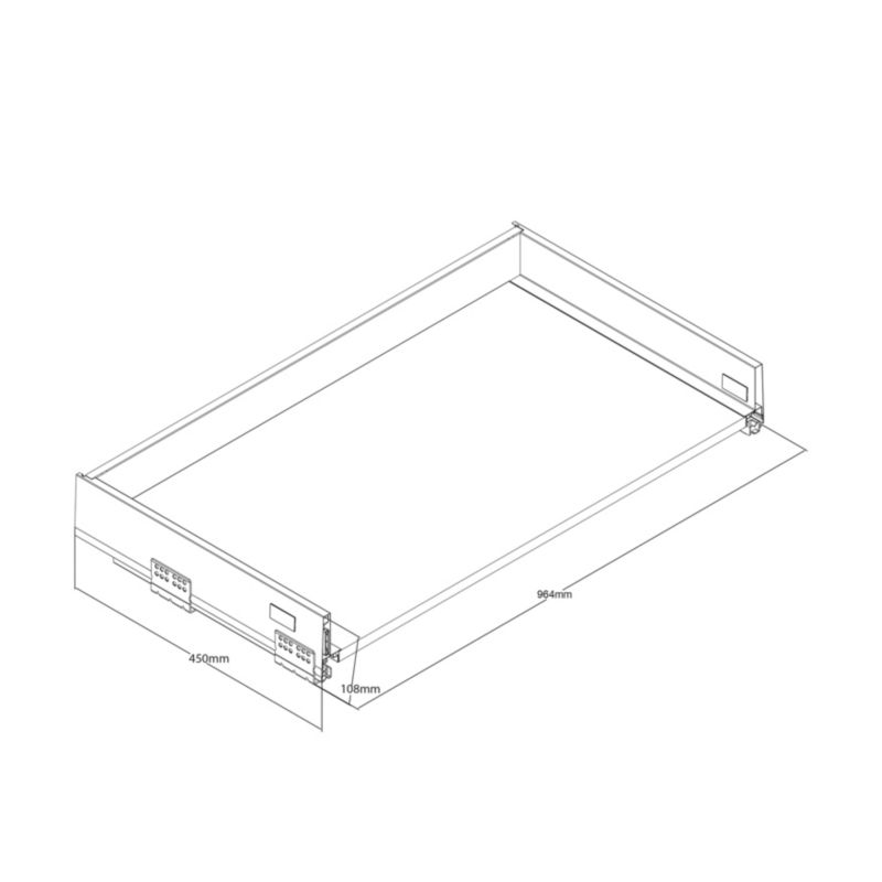 Korpus szuflady GoodHome Soto 100 cm antracyt