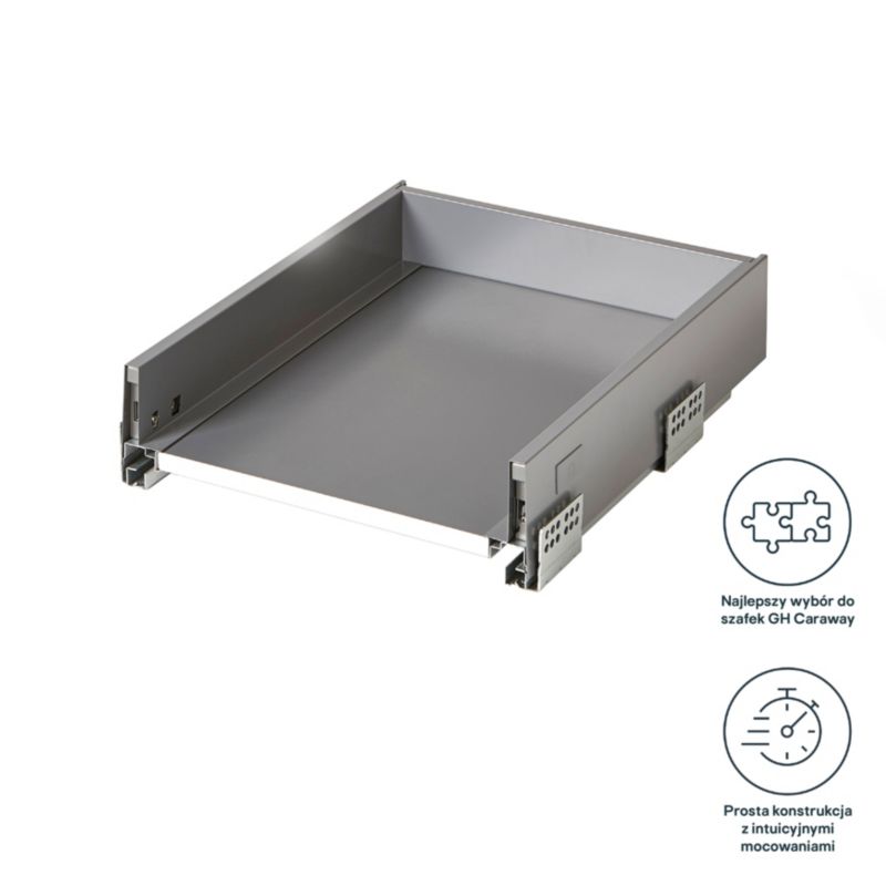Korpus szuflady GoodHome Soto 40 cm antracyt