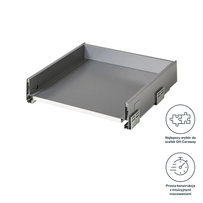 Korpus szuflady GoodHome Soto 50 cm antracyt
