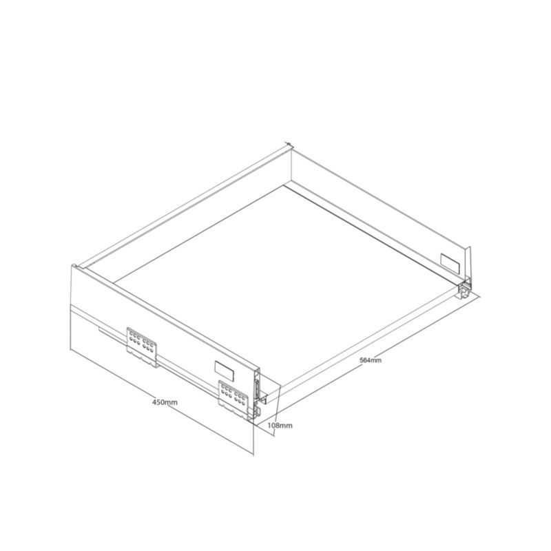 Korpus szuflady GoodHome Soto 60 cm antracyt