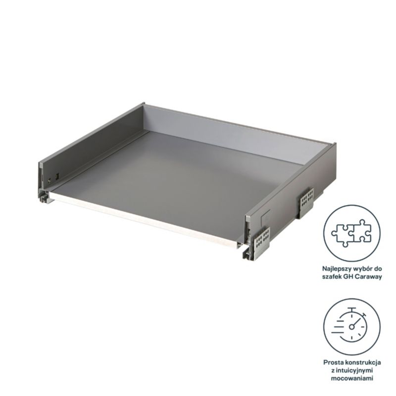 Korpus szuflady GoodHome Soto 60 cm antracyt