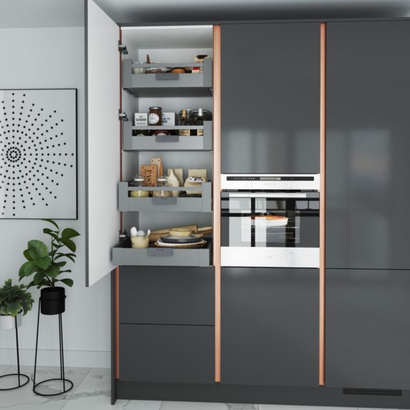 Korpus szuflady GoodHome Soto 60 cm antracyt