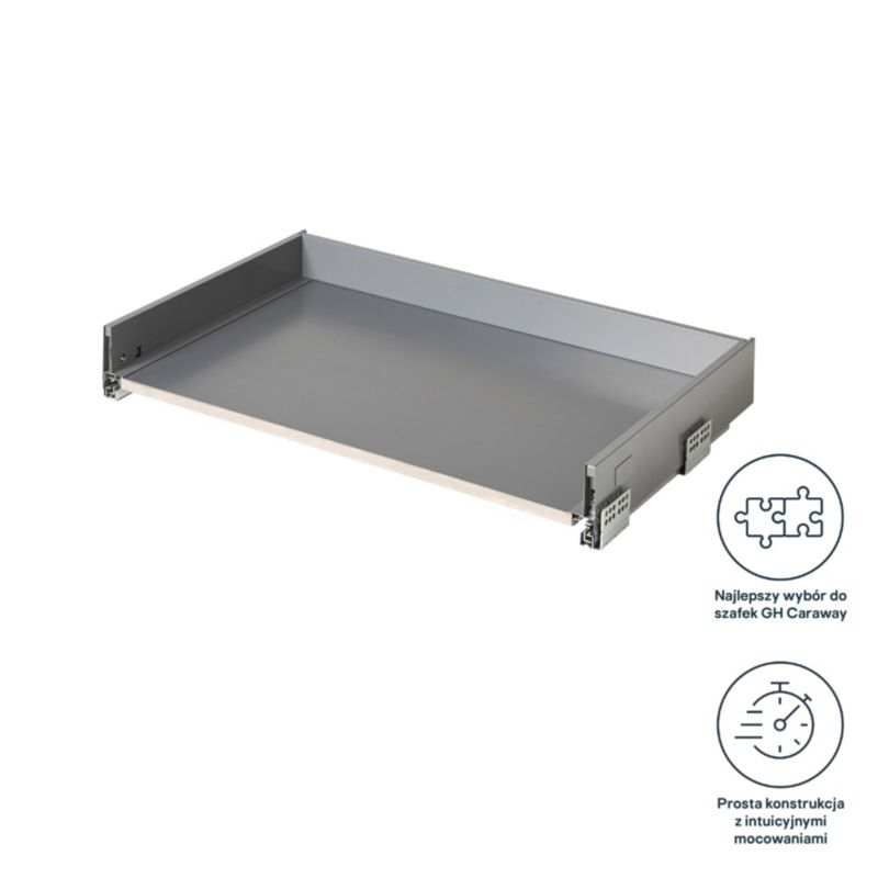 Korpus szuflady GoodHome Soto 80 cm antracyt