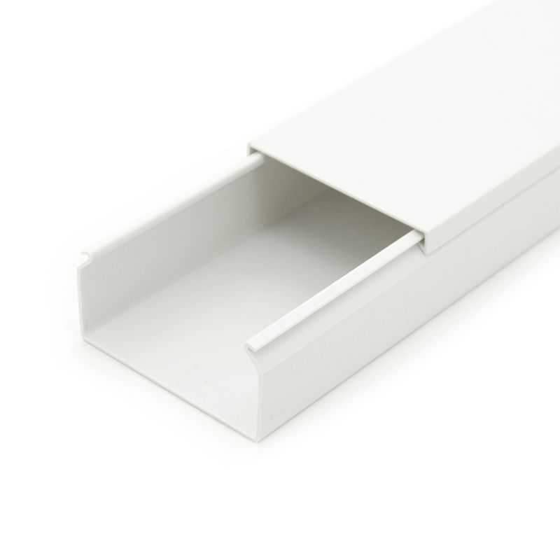 Korytko kablowe CanaLux CNL-C-80040-9, kanał elektroinstalacyjny 80x40mm z pokrywą 18 mb, białe, 9 szt.