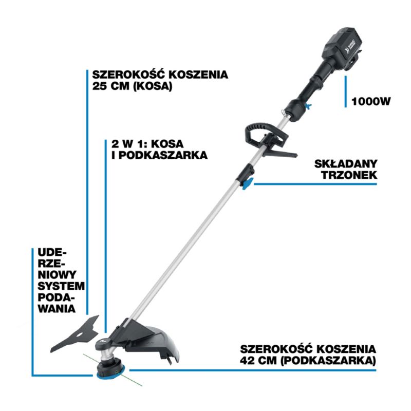 Kosa elektryczna Mac Allister 1000W 42/25cm