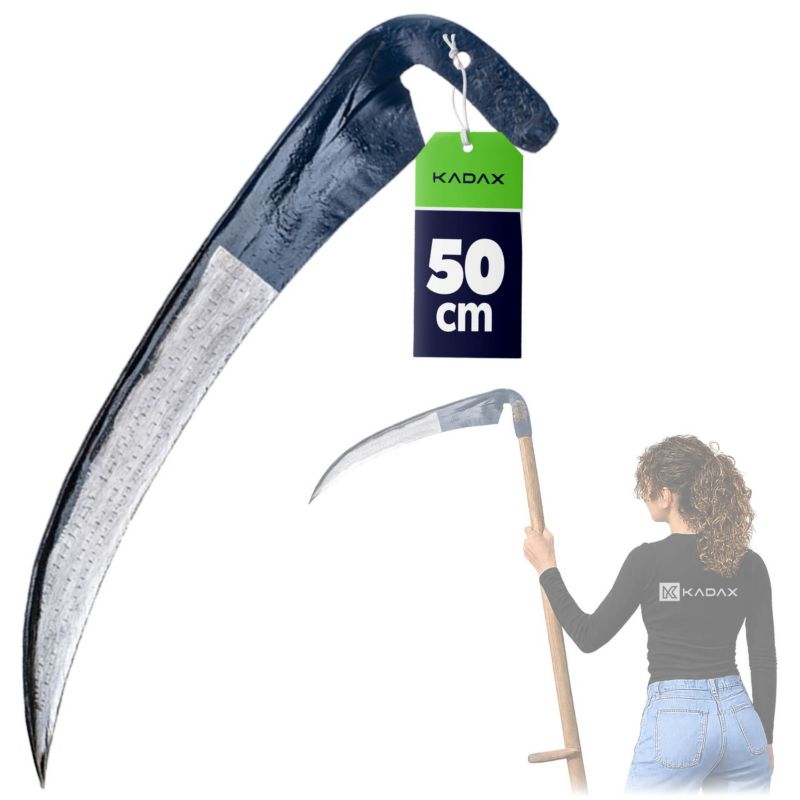 Kosa KADAX Ręczna Kuta Ostrzona Trawy metalowa 50cm Solidna mocna Ogrodowa Leśna 1szt.
