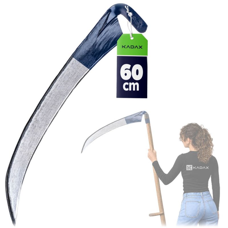 Kosa KADAX Ręczna Kuta Ostrzona Trawy metalowa 60cm Solidna mocna Ogrodowa Leśna 1szt.