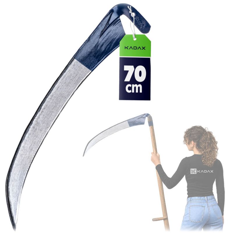 Kosa KADAX Ręczna Kuta Ostrzona Trawy metalowa 70cm Solidna mocna Ogrodowa Leśna 1szt.