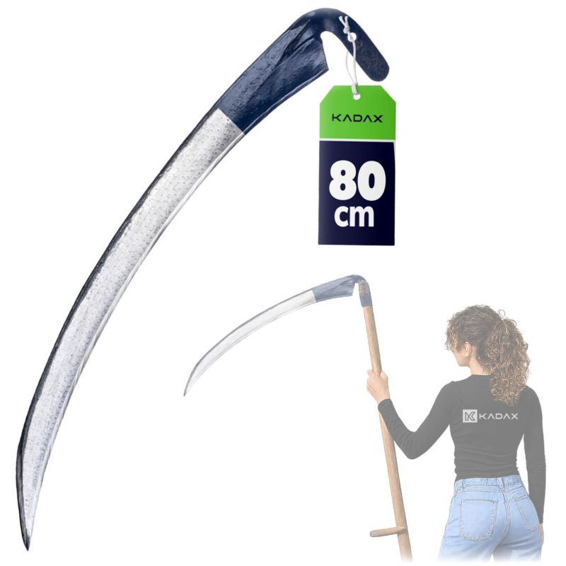 Kosa KADAX Ręczna Kuta Ostrzona Trawy metalowa 80cm Solidna mocna Ogrodowa Leśna 1szt.