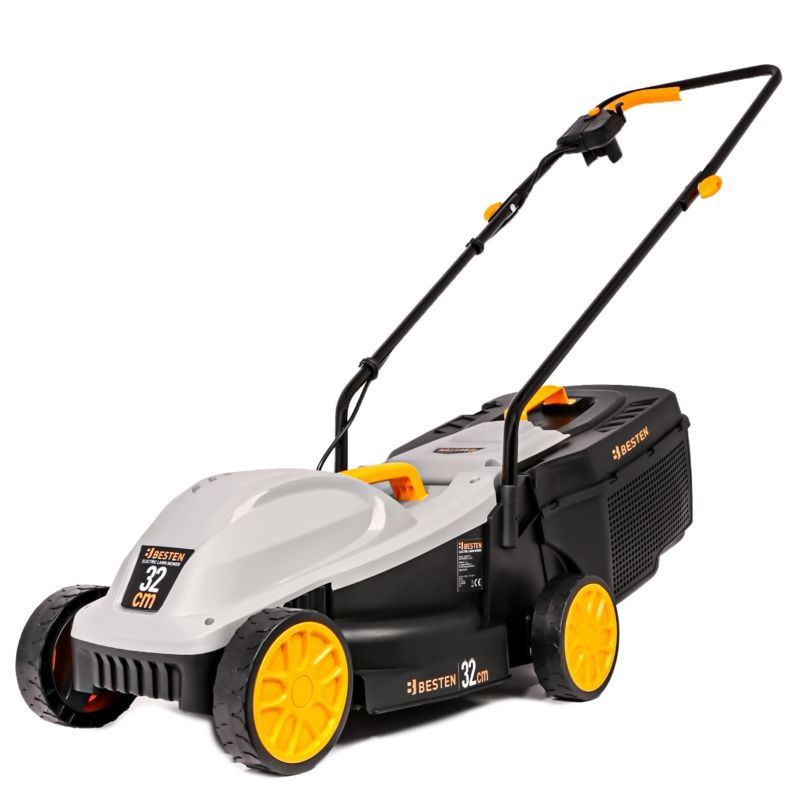 Kosiarka elektryczna BESTEN BE0002911 1200W 32 cm kosz 35 l regulacja wysokości lekka 1 szt