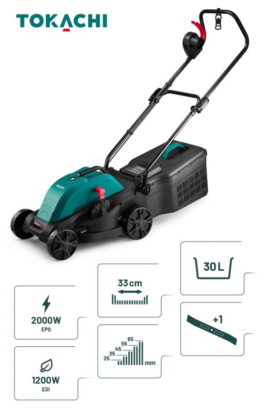 Kosiarka elektryczna indukcyjna Tokachi Razor 3 z regulacją 33 cm 1 szt.