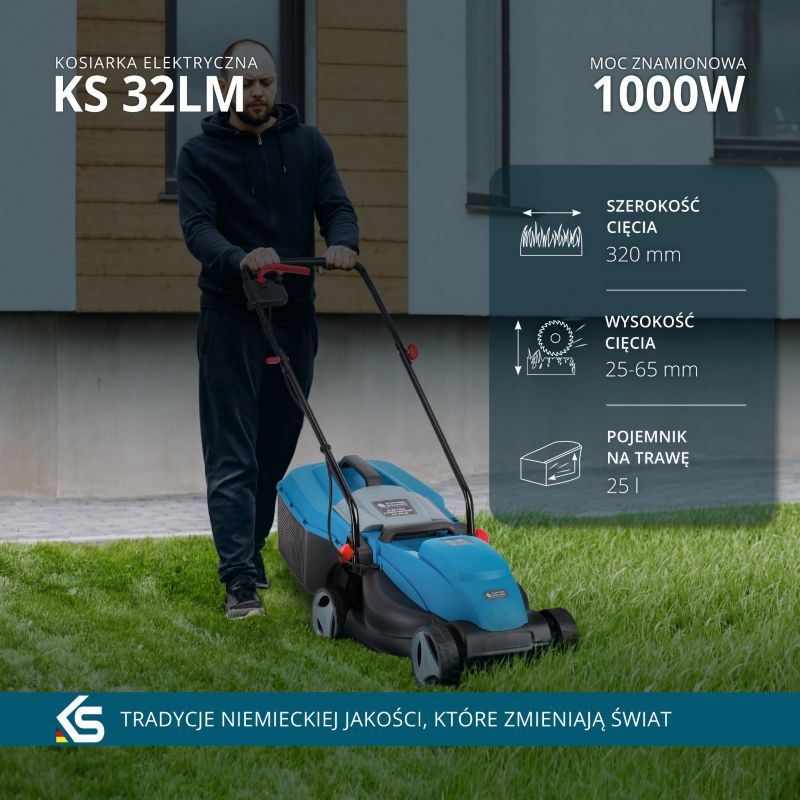 Kosiarka elektryczna Könner & Söhnen 1000 W 32 cm 1 szt.