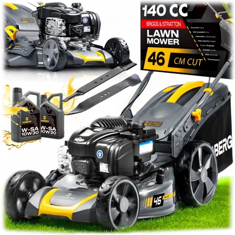 Kosiarka spalinowa Humberg HM-604 z napędem 46cm Briggs&Stratton 140cc + olej 1szt.