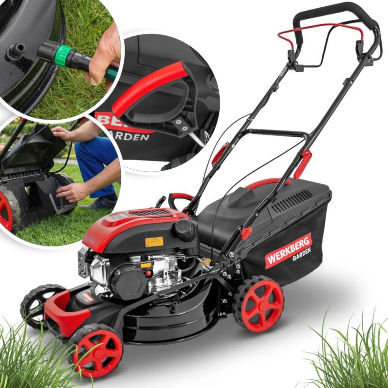 Kosiarka spalinowa Werkberg Garden z napędem mocna silnik 149CC napęd 41cm mulczowanie 1szt.