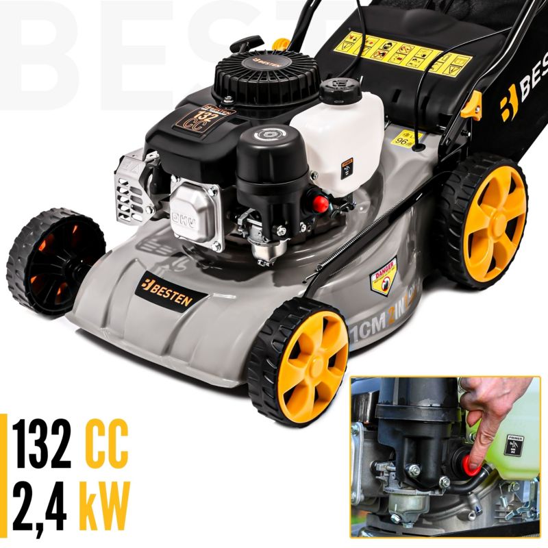 Kosiarka spalinowa z napędem BESTEN 132cc 41 cm z koszem i olejem 1 szt.