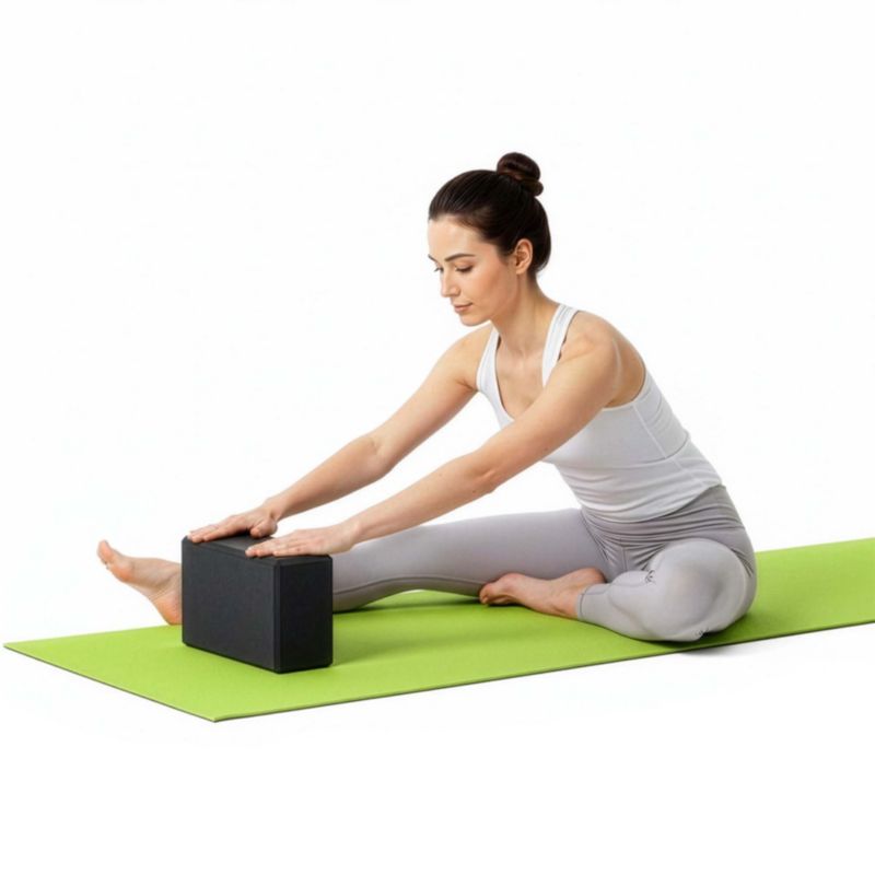 Kostka do jogi Actiget 23x15x7,5 cm pianka EVA czarna 1 szt.