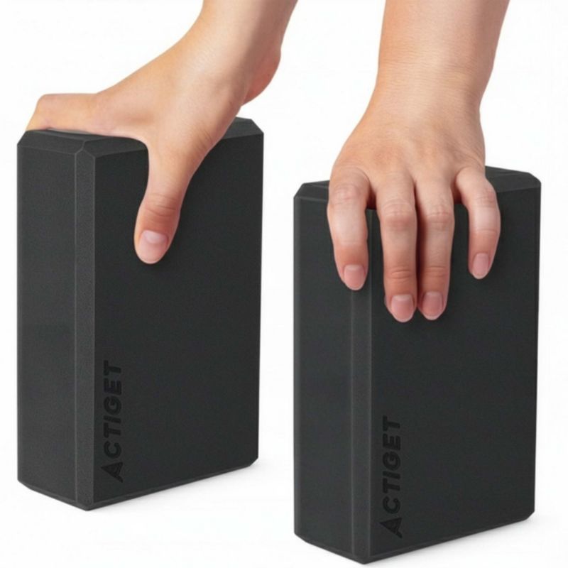 Kostka do jogi Actiget 23x15x7,5 cm pianka EVA czarna 1 szt.