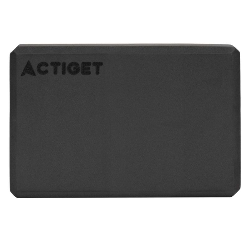 Kostka do jogi Actiget 23x15x7,5 cm pianka EVA czarna 1 szt.