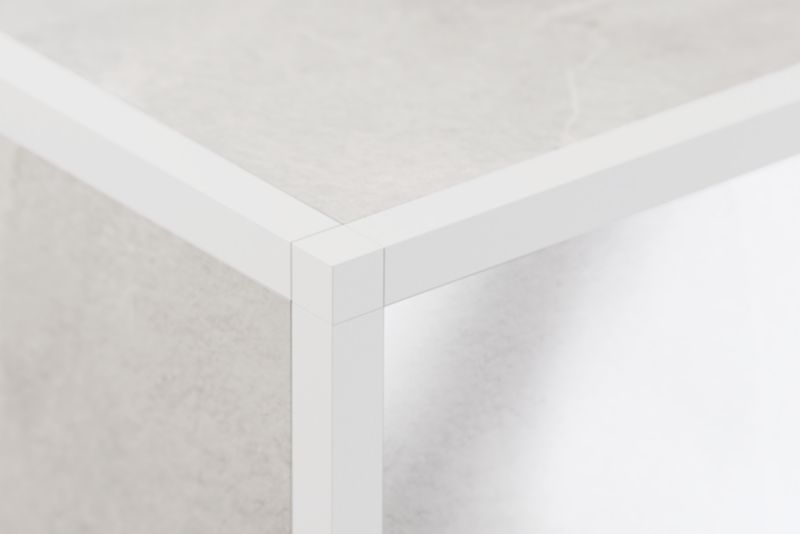 Kostka narożna do profili AIQ aluminiowa biała matowa 1cm 1 szt.