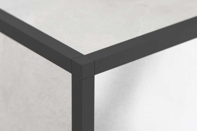 Kostka narożna do profili AIQ aluminiowa grafitowa matowa 1cm 1 szt.
