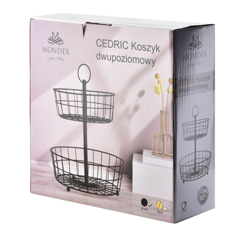 Kosz ALLESKEN CASSIE 38 cm czarny 1 szt.