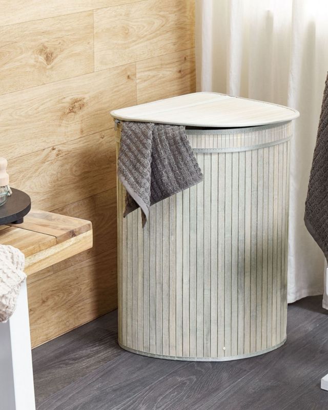 Kosz bambusowy z pokrywką szary Badulla 1 szt.