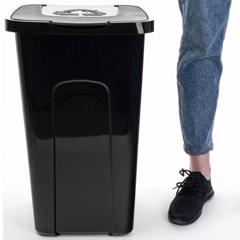Kosz KADAX Na Śmieci Odpady Pojemnik Do Segregacji 50L Kubeł Czarny Kontener 1szt.
