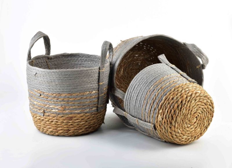 Kosz MONDEX BALI 33 x 33 x 26 cm szaro-beżowy 1 szt.