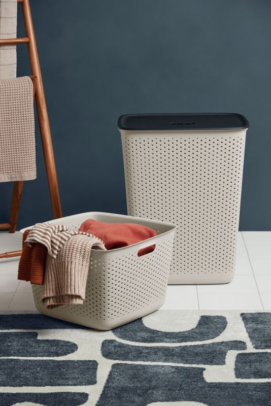 Kosz na bieliznę Openstore kremowy 60 l